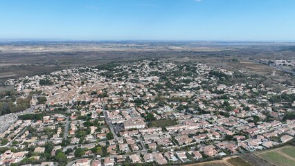 survol de la nautique près de Narbonne dans les corbières maritime de l'aude