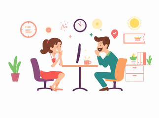 Harmony between Work and Life: Stress Management Vector