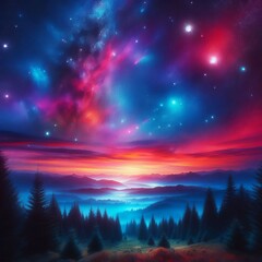 Obraz premium The Sky Took on a New Hue The sky took on a new hue with all of