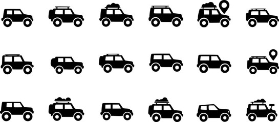 off road icon in different style vector illustration