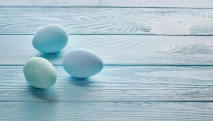 easter eggs on wooden background 