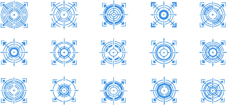 registration mark icon in different style vector illustration. two colored and black registration mark vector icons designed in filled, outline, line and stroke style can be used for web, mobile, ui 
