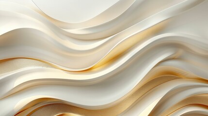 Elegant Curves: A stunning, abstract composition of flowing curves in shades of ivory and gold, creating a sense of luxury and sophistication.