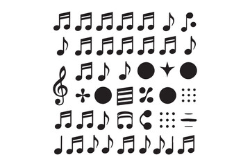 Hand Drawn Musical Notes Collection vector