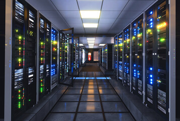 Concept of computing and digital storage center