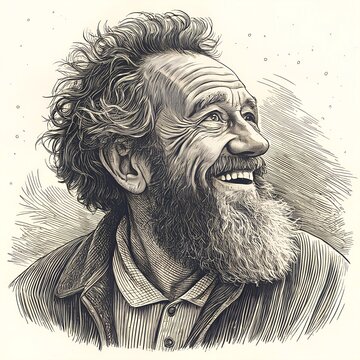  Vector illustration of regular middle aged male person