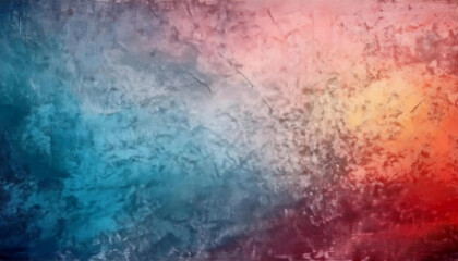 A textured abstract gradient flyer background featuring a blend of blue, red, and yellow tones. Ideal for artistic and design projects or as a vivid digital backdrop for creative presentations