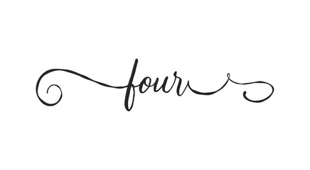 Four card. Hand drawn quote. Modern brush calligraphy. Isolated on white background