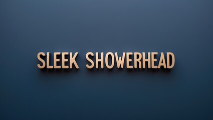 Fototapeta premium Sleek and modern showerhead design displayed against a smooth blue background, highlighting minimalism and elegance