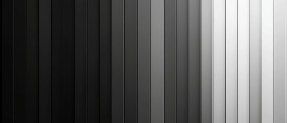 Obraz premium Abstract monochrome vertical stripes in varying shades of black and white.