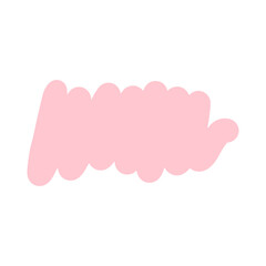 Pastel pink hand scribble element