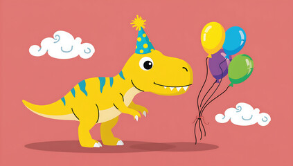 Obraz premium Dinosaur birthday party