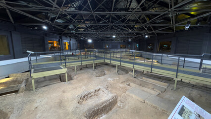 Necropolis Magna Grecia. Archaeological area with funerary destination of the Greek polis of...