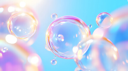 Cell molecule concept, microscopic image of microorganisms in chemistry science concept illustration