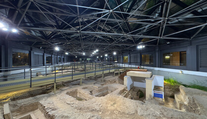 Necropolis Magna Grecia. Archaeological area with funerary destination of the Greek polis of Taranto, Puglia, Italy