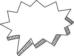 speech bubble outline doodle 