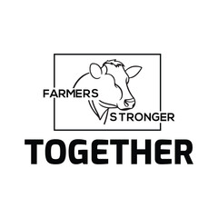 This modern and impactful vector design is perfect for t-shirts, banners, and wall art, symbolizing unity and strength within the farming community.