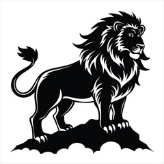 Obraz premium lion silhouette vector style