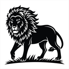 Obraz premium lion silhouette vector style