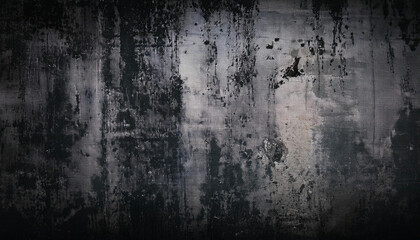 Fototapeta premium Textured grunge flyer background with a mix of dark and light concrete patterns, subtle scratches, faded paint splashes, and an urban street art vibe. Contrast with soft vignette edges for a dramatic