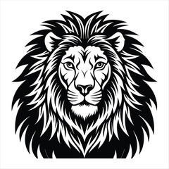 lion silhouette vector style