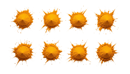 Turmeric powder flying png