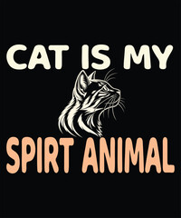 Cat Is My Spirit Animal - Unique Cat Lover Design with Typo