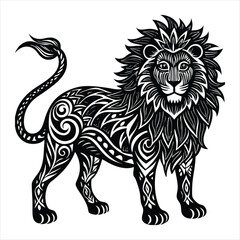 Obraz premium lion silhouette vector style