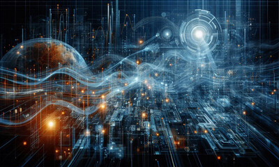 Obraz premium Technology Backgrounds: Futuristic Digital Designs for Websites, Presentations & Graphics