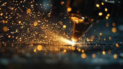 Metal Cutting Process With Intense Sparks
