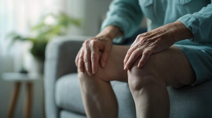 Knee pain from age-related degeneration. Featuring discomfort and recovery