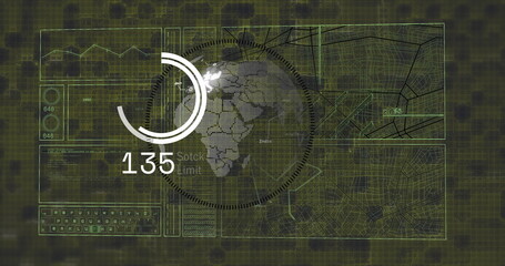 Image of scope scanning and data processing on screen