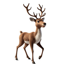 Fototapeta premium Adorable 3D Rendered Reindeer