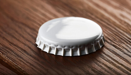 single white beer bottle cap