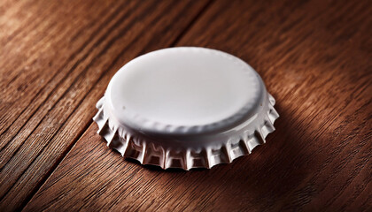 single white beer bottle cap