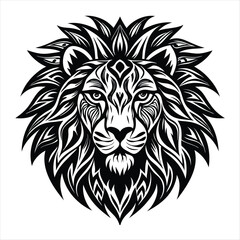 lion silhouette vector style