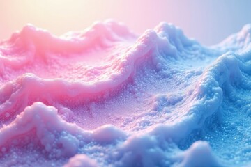 Obraz premium Shimmering pastel waves, abstract fluid forms, graphic, opalescent, texture