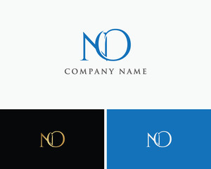 No or On Letter Logo Design 
