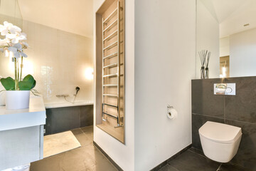 Modern bathroom interior with elegant design