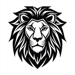 lion silhouette vector style