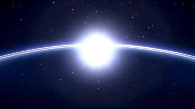  Stunning sunrise over Earth from space with glowing horizon