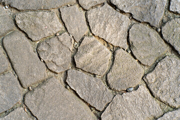 Many size of rock composite to stone road background