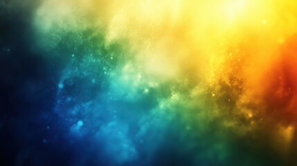 Fototapeta premium A captivating close-up of a vibrant, colorful abstract backdrop. Bright hues—blues, greens, yellows, and oranges—meld into an eye-catching kaleidoscope