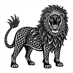 Obraz premium lion silhouette vector style