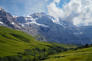 Fototapeta premium mountain landscape in the swiss alps in summer 