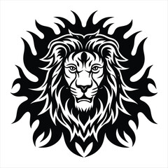 Fototapeta premium lion silhouette vector style