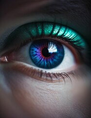 Fototapeta premium a colorful human pupil