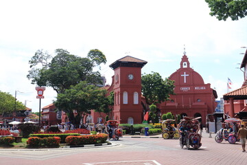 MELAKA, MALAYSIA - May 5, 2024 :  Scenery of the world heritage city of Melaka