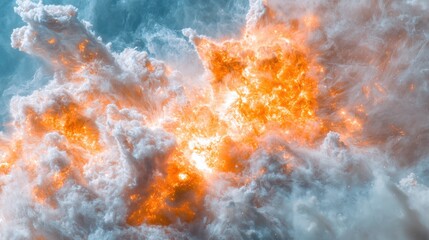 Fiery Cloudscape; Dramatic Sky; Intense Weather; Visual Abstract; Background Image; Stock Photo; Cloud Formation; Nature; Powerful; Creative