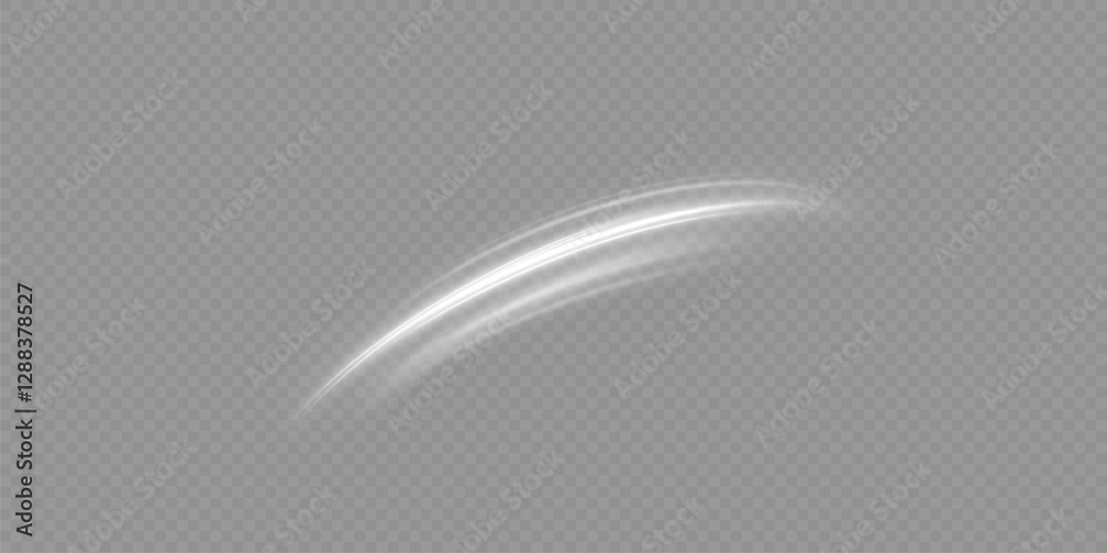 Aufkleber Magic spiral with sparkles.White light effect.Glitter particles with lines.Swirl effect.